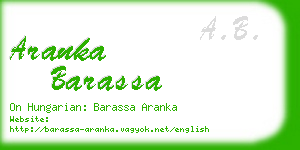 aranka barassa business card